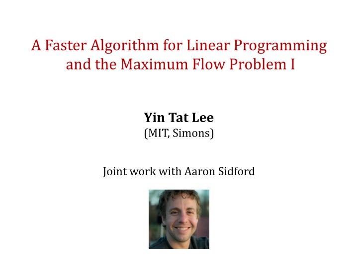 a faster algorithm for linear programming