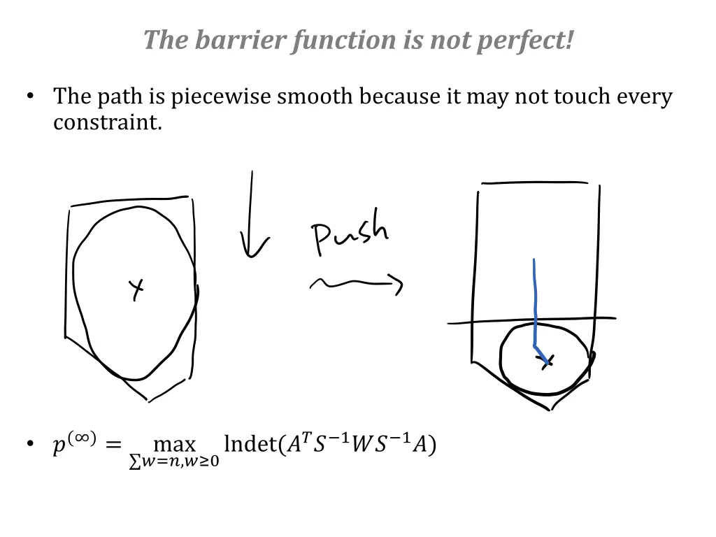 the barrier function is not perfect