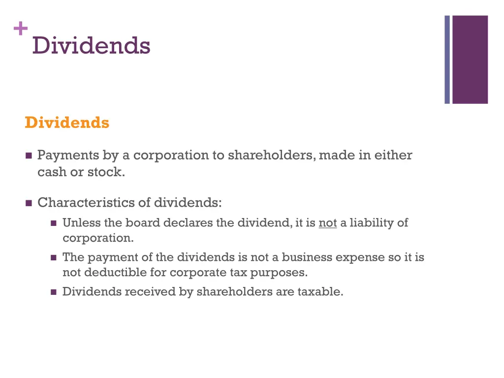 dividends