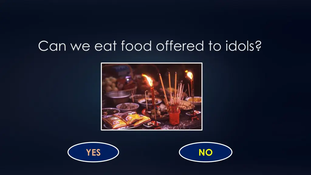 can we eat food offered to idols