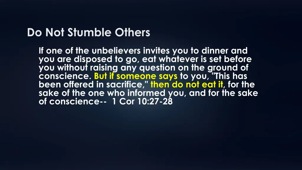 do not stumble others 1