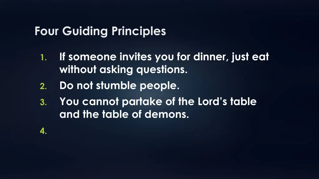 four guiding principles