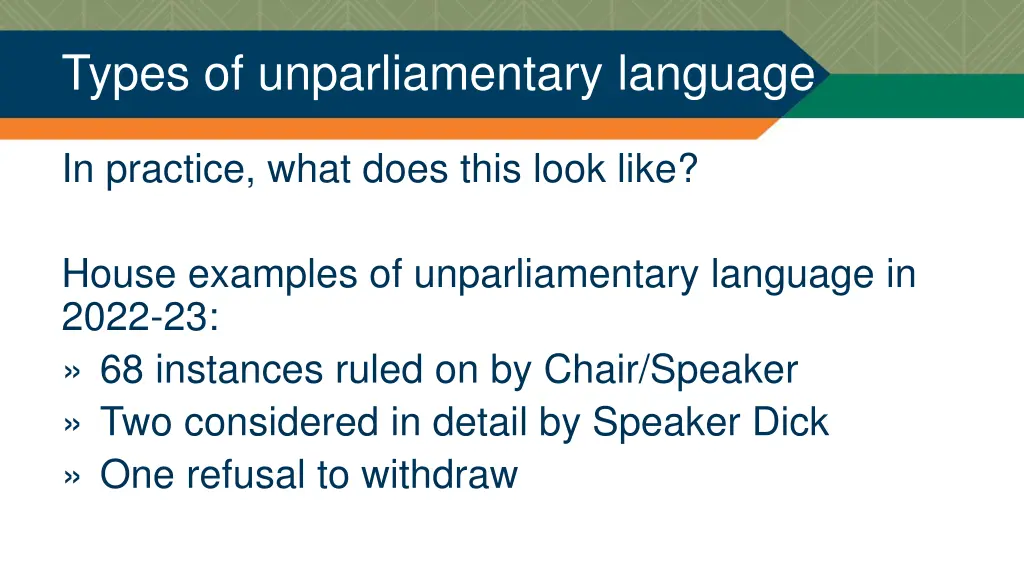 types of unparliamentary language 1