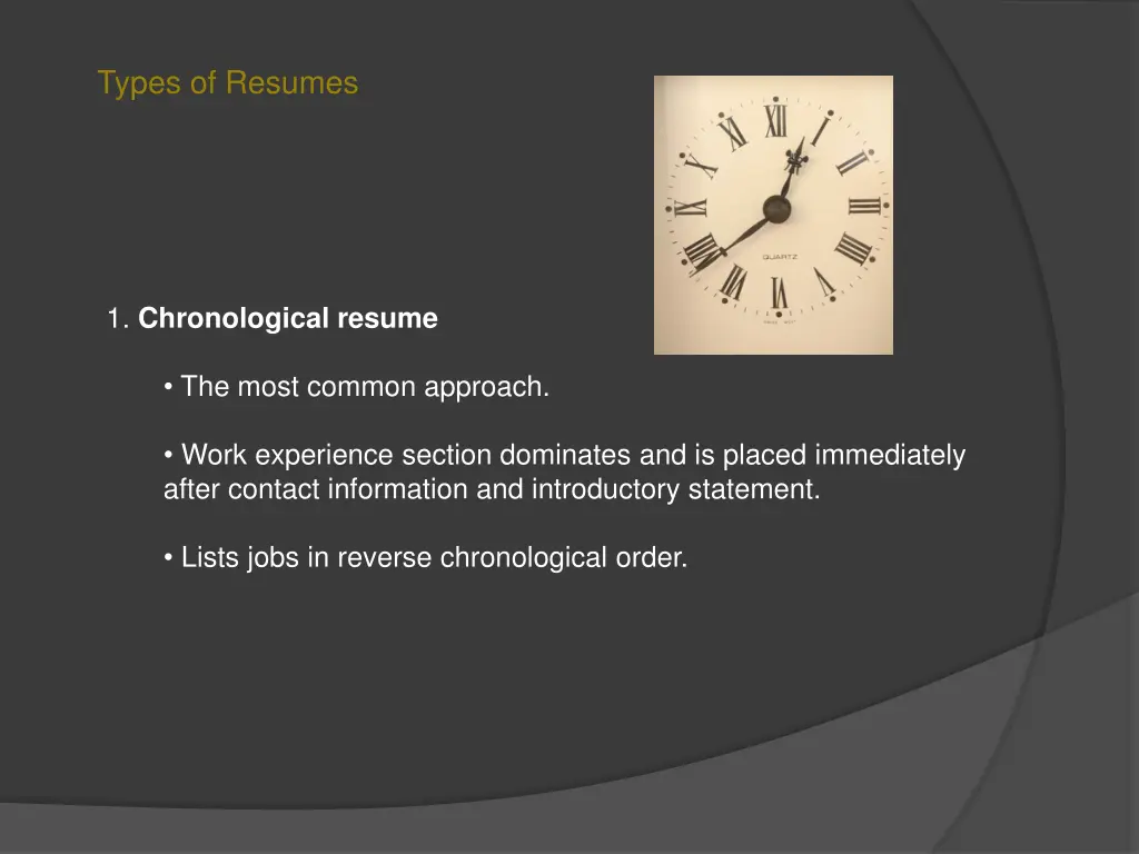 types of resumes