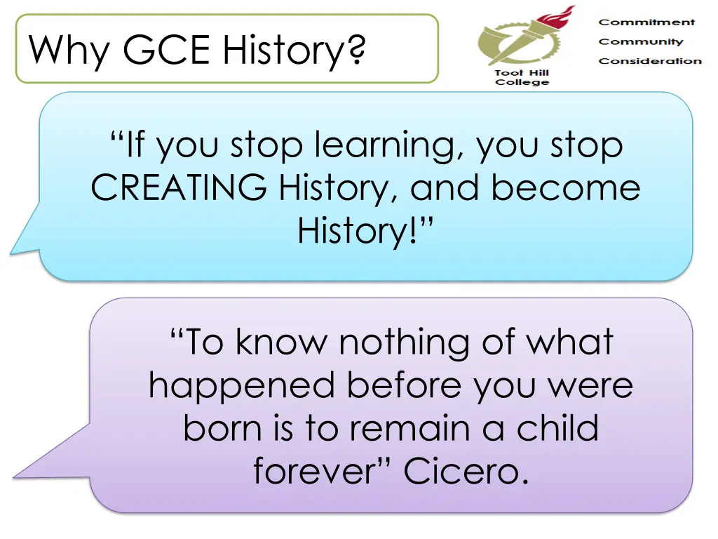 why gce history