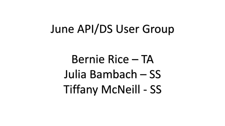 june api ds user group