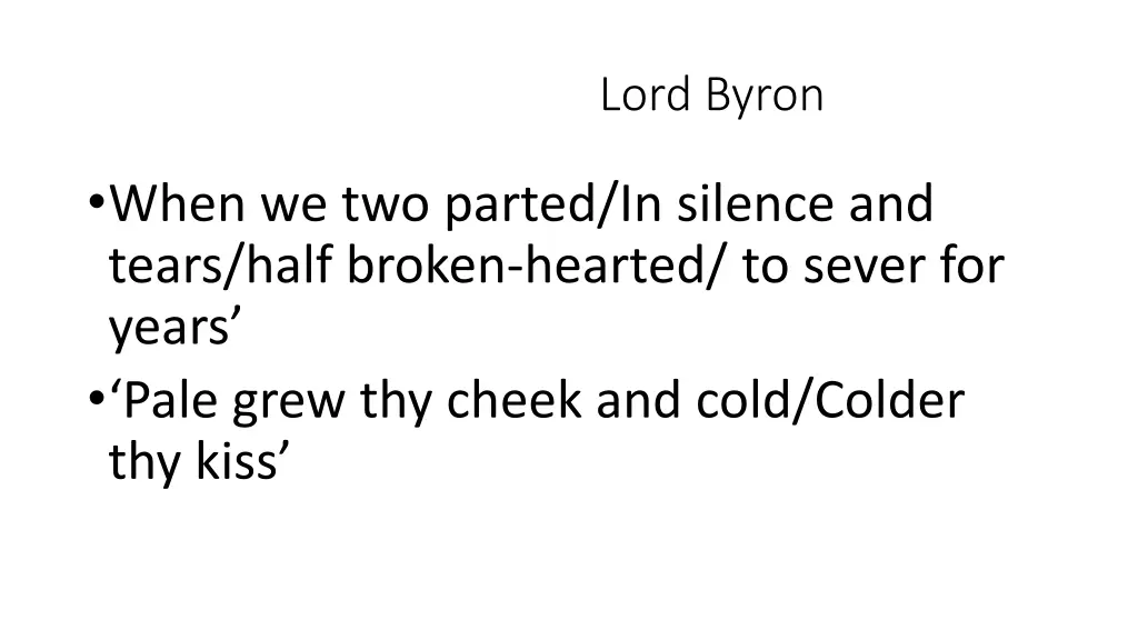 lord byron