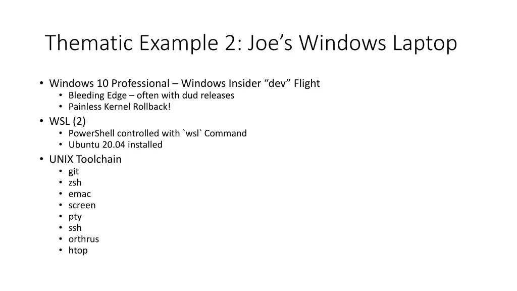 thematic example 2 joe s windows laptop