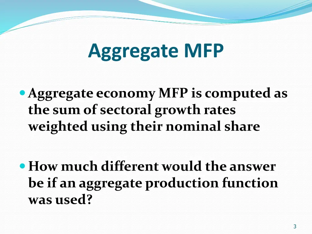 aggregate mfp