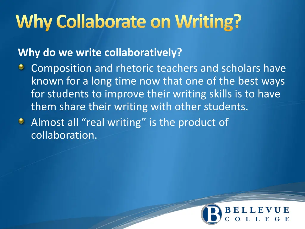 why collaborate on writing