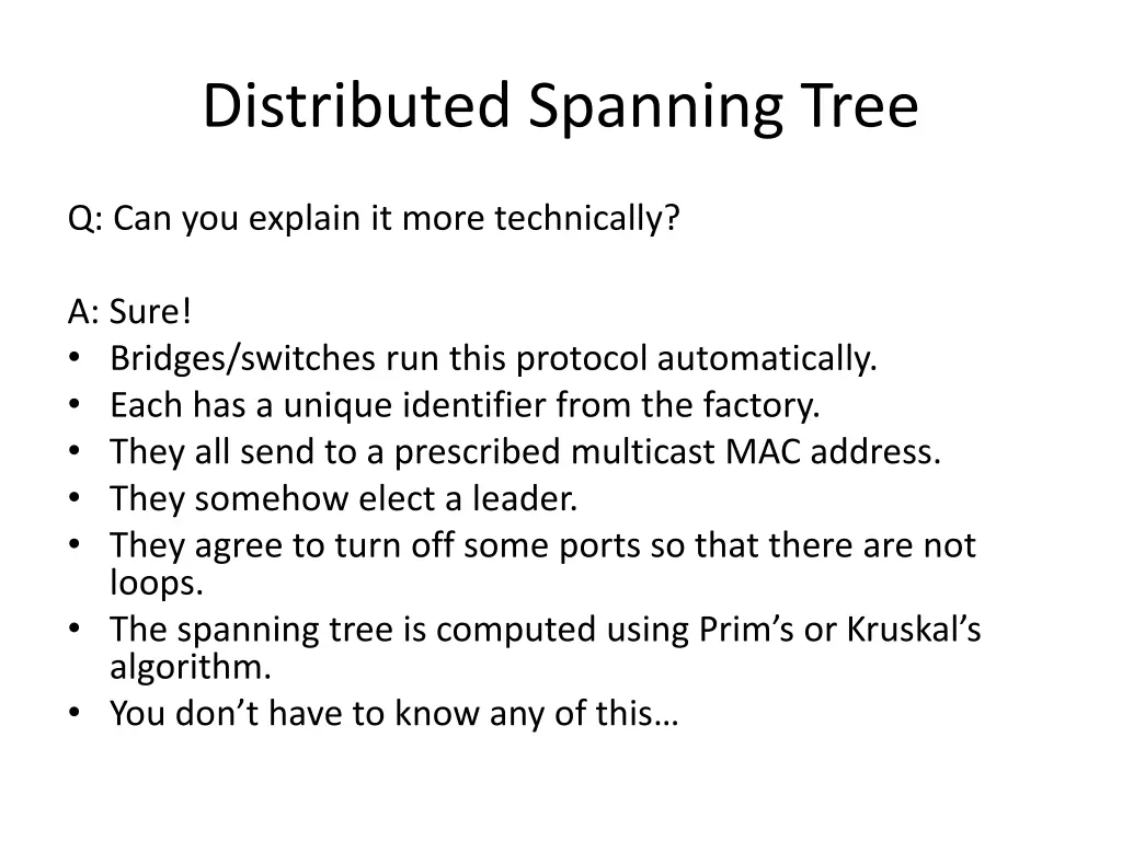 distributed spanning tree 1