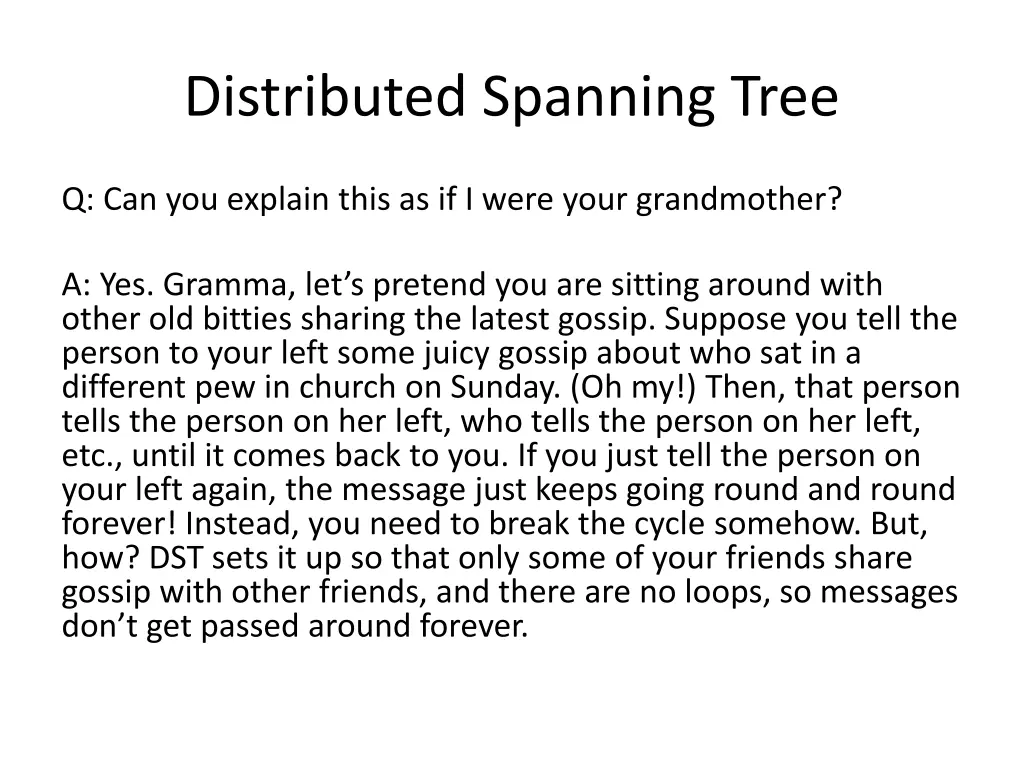 distributed spanning tree