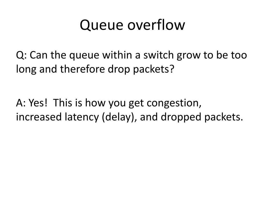 queue overflow