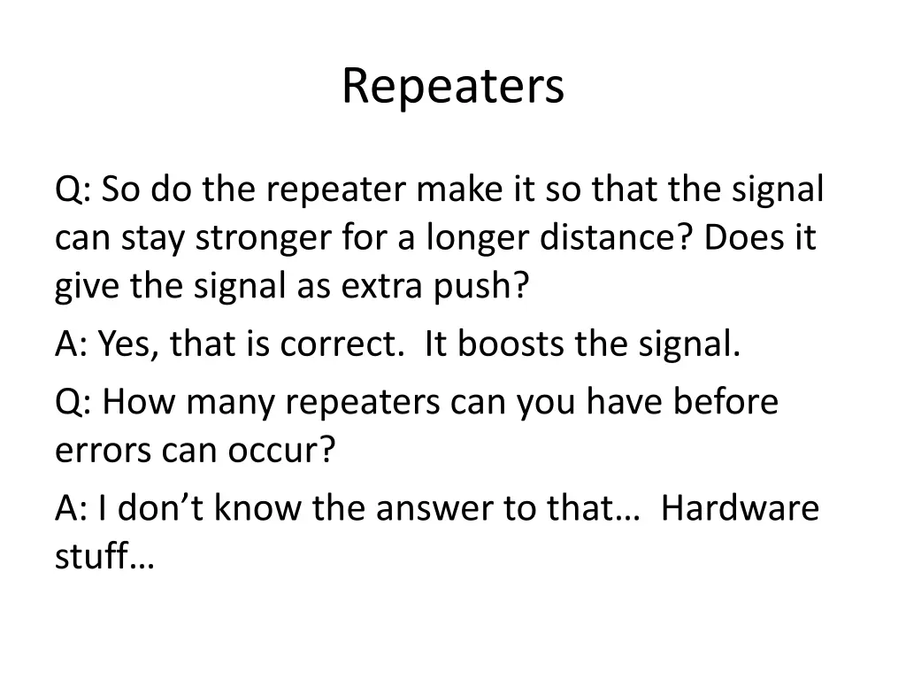 repeaters