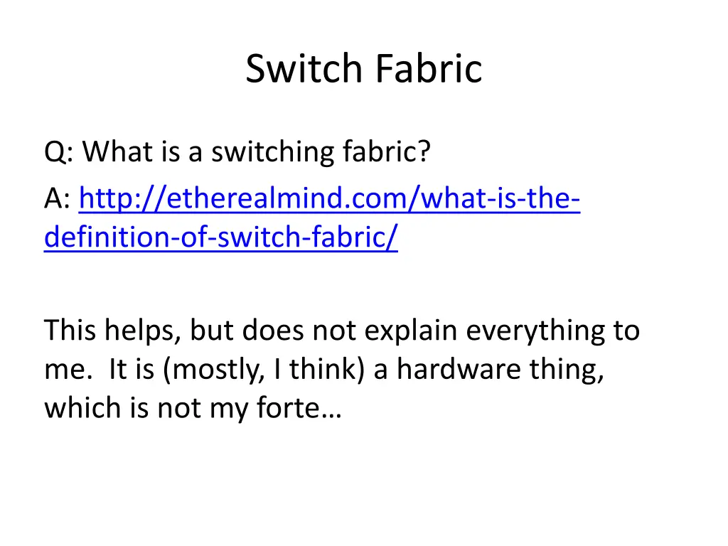 switch fabric