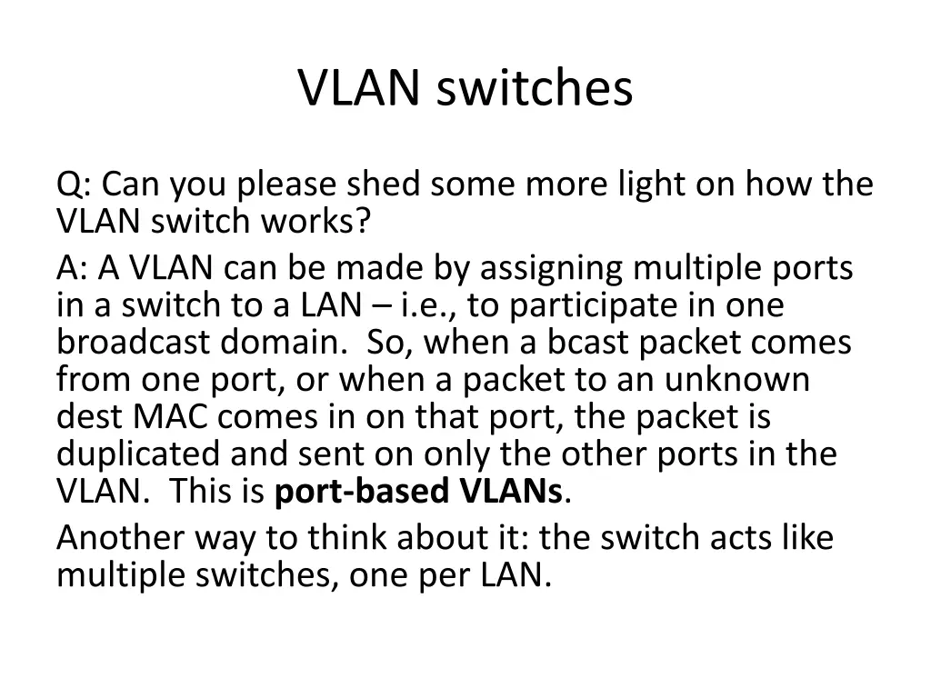 vlan switches