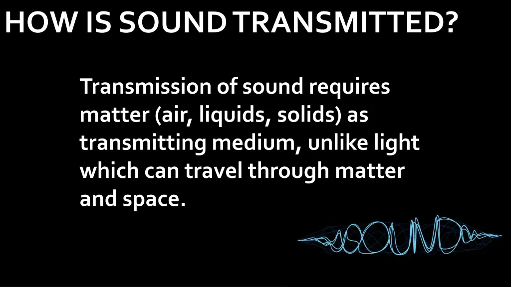 how is sound transmitted