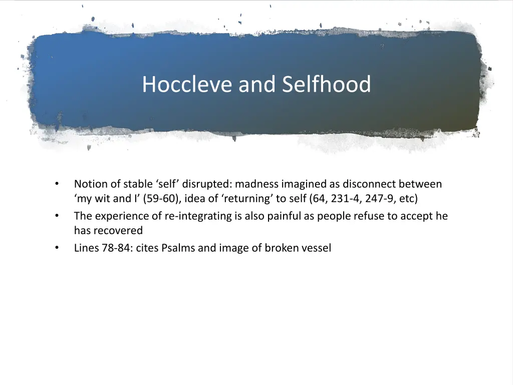 hoccleve and selfhood