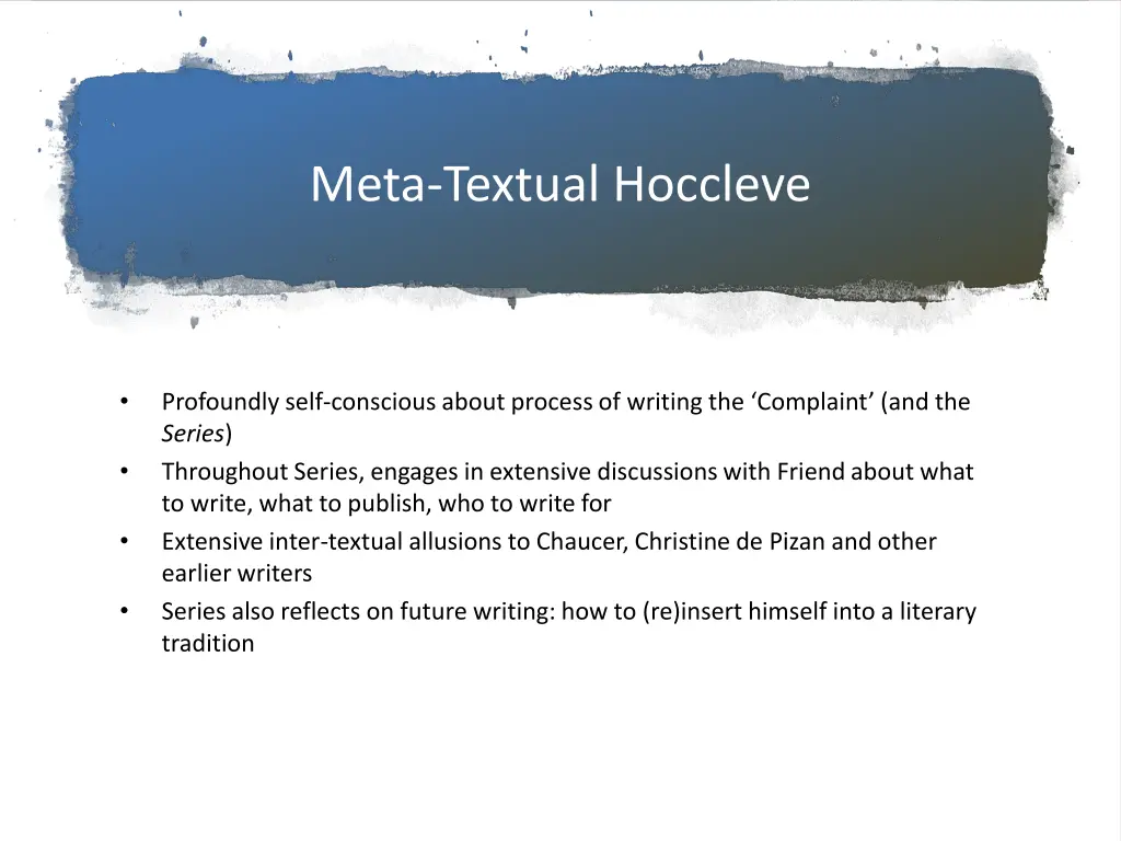 meta textual hoccleve