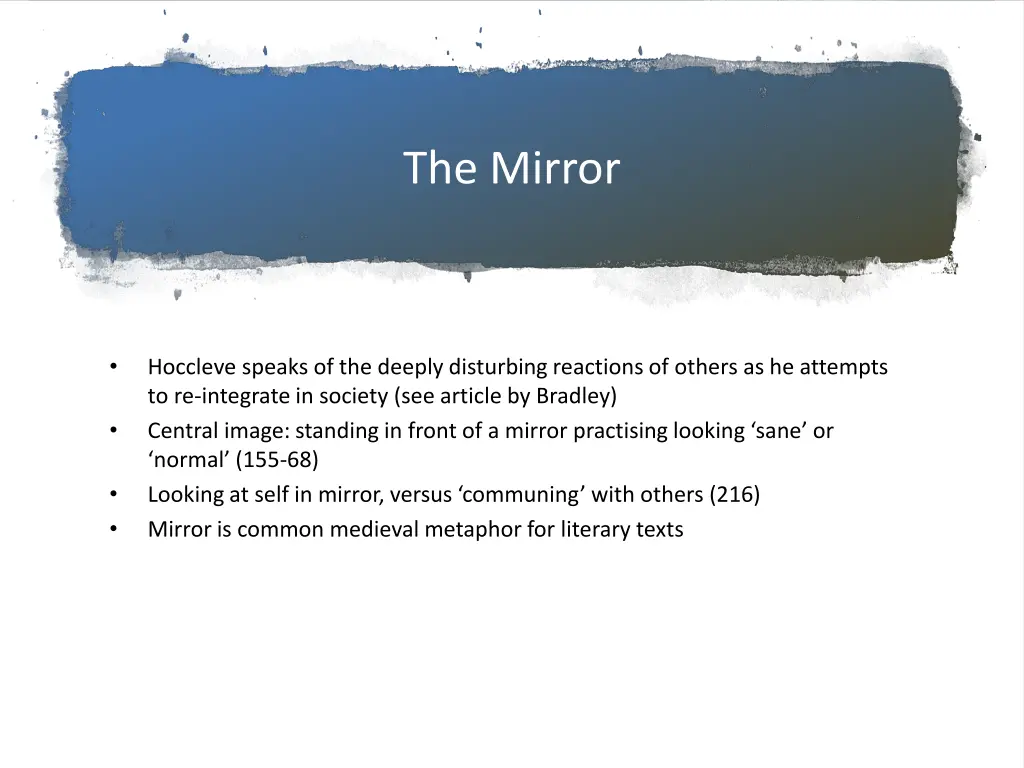 the mirror