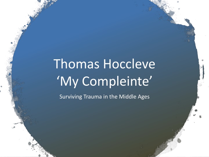 thomas hoccleve my compleinte