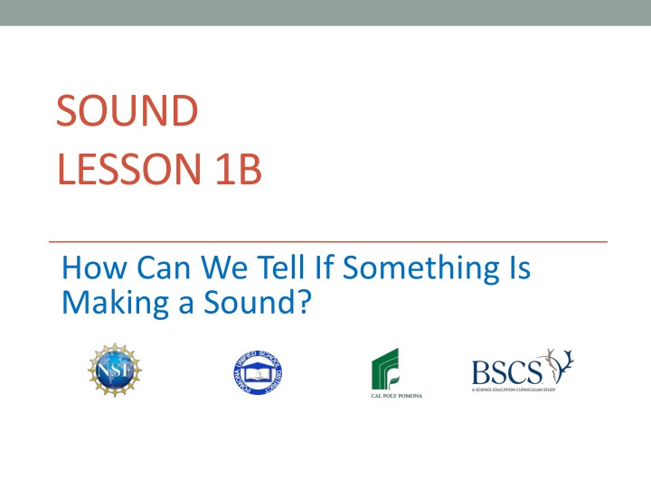 sound lesson 1b