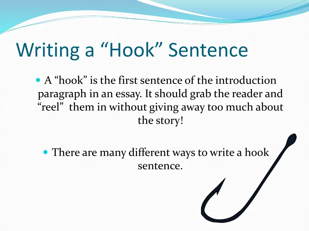 writing a hook sentence