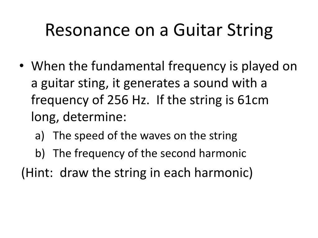 resonance on a guitar string