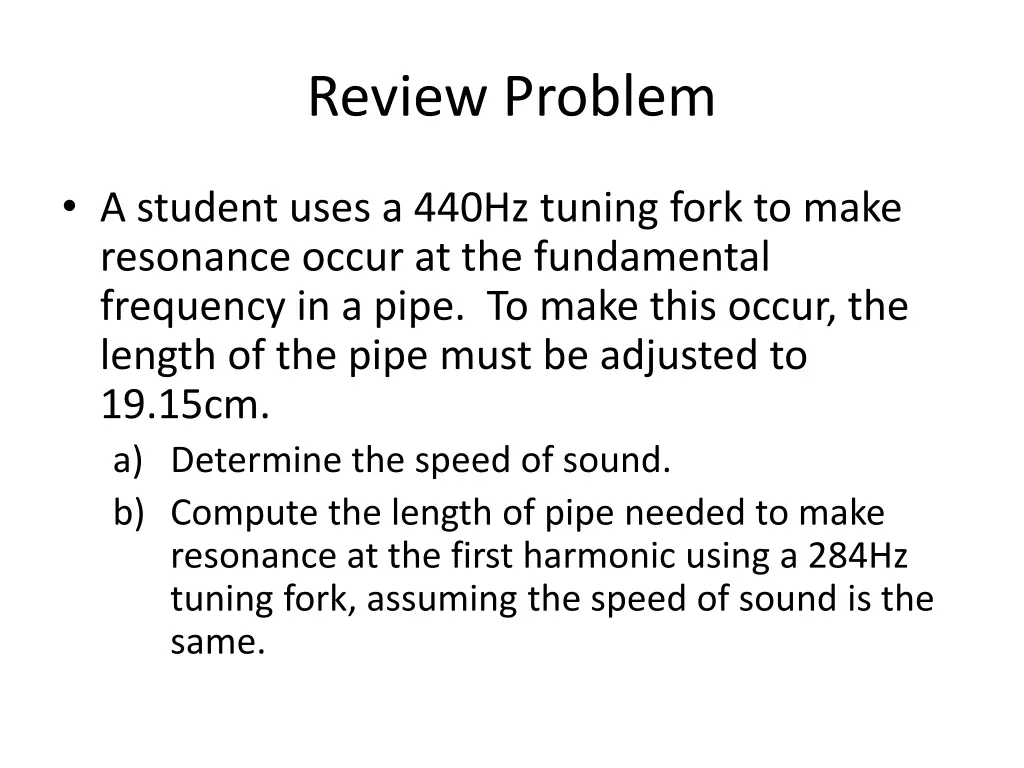 review problem