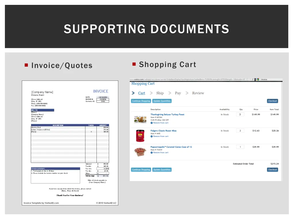 supporting documents