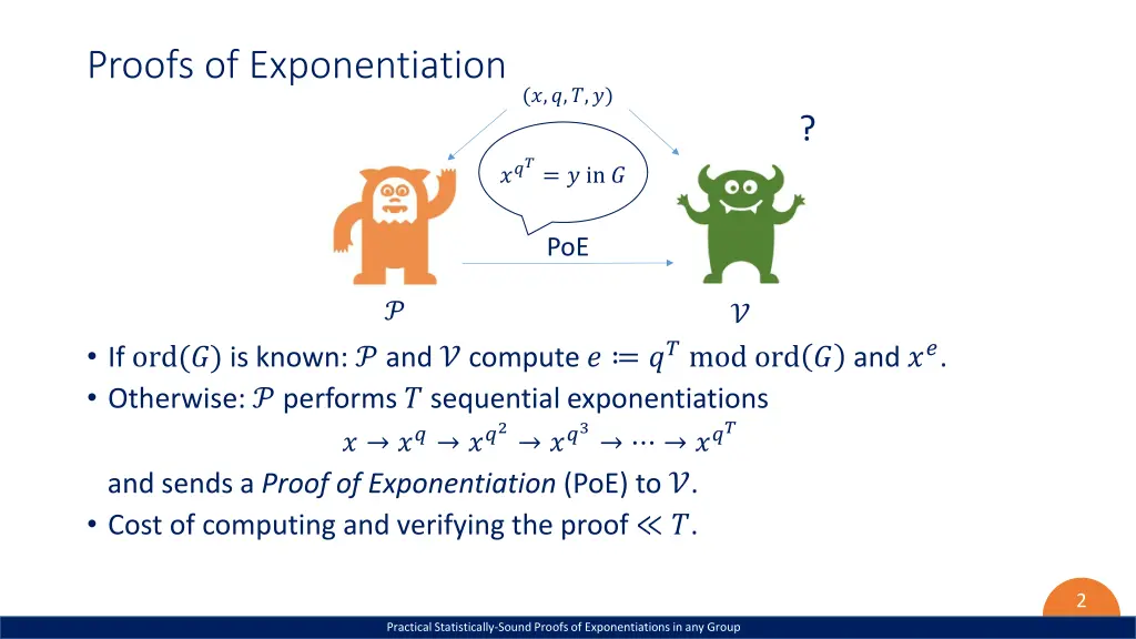 proofs of exponentiation