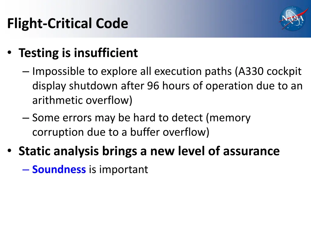 flight critical code