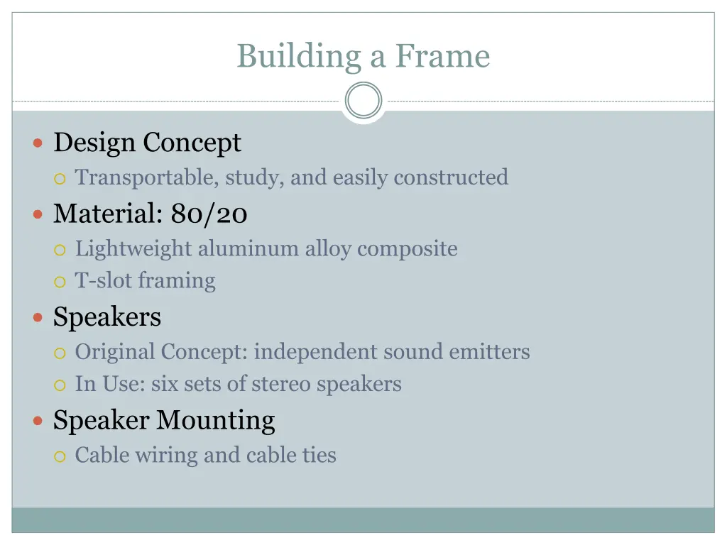 building a frame