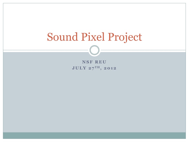 sound pixel project