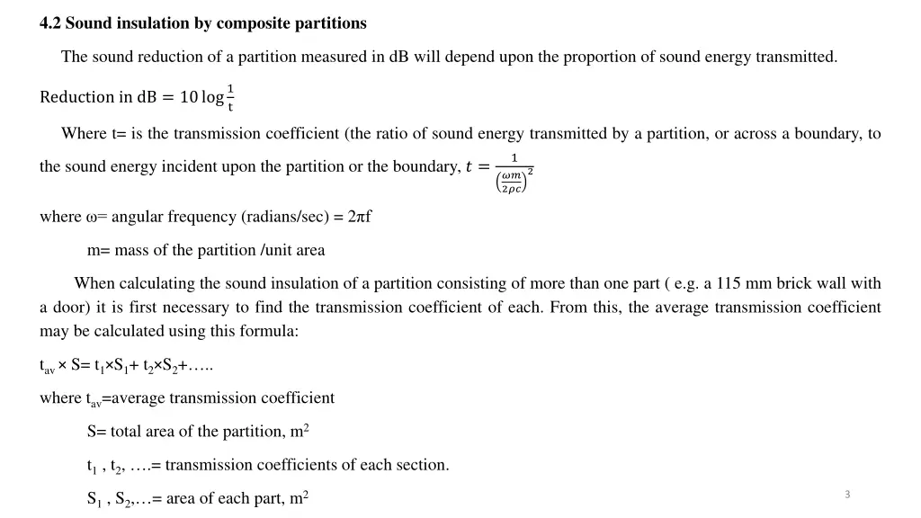 4 2 sound insulation by composite partitions