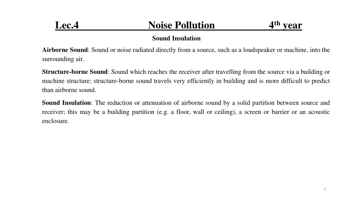 lec 4 noise pollution 4 th year