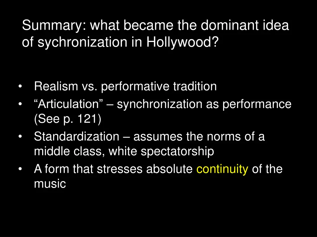 summary what became the dominant idea