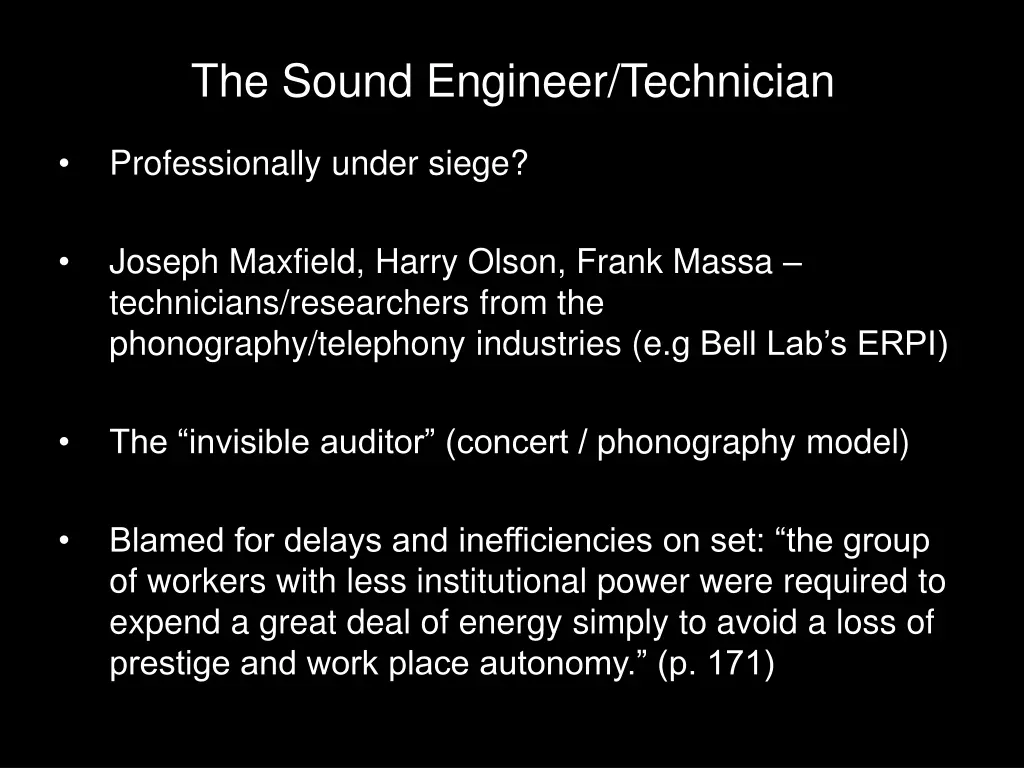 the sound engineer technician