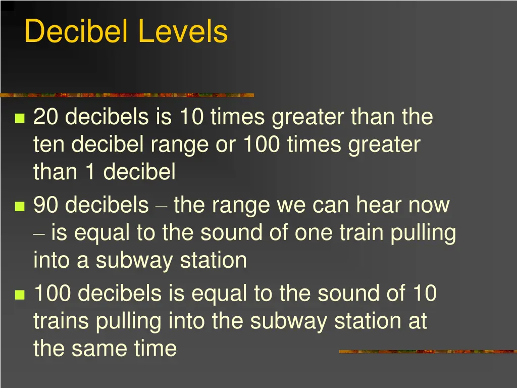 decibel levels 1