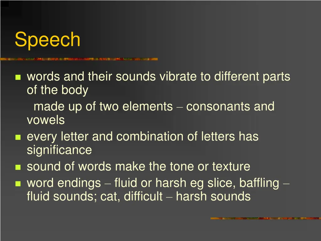 speech