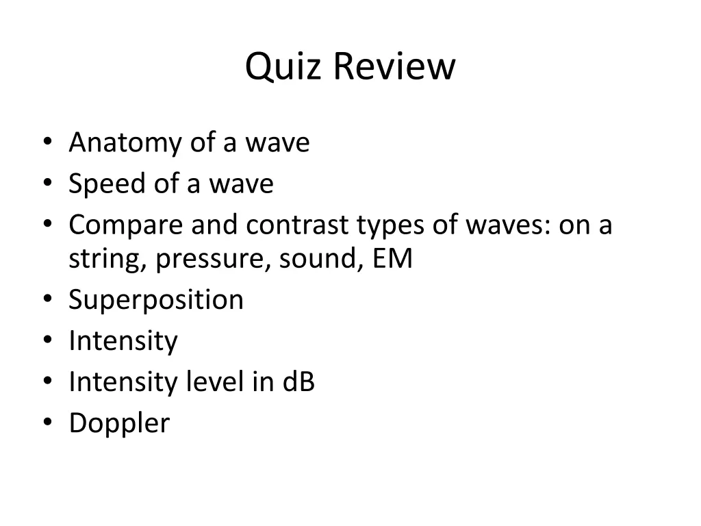 quiz review