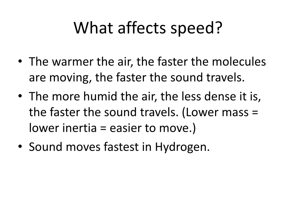 what affects speed