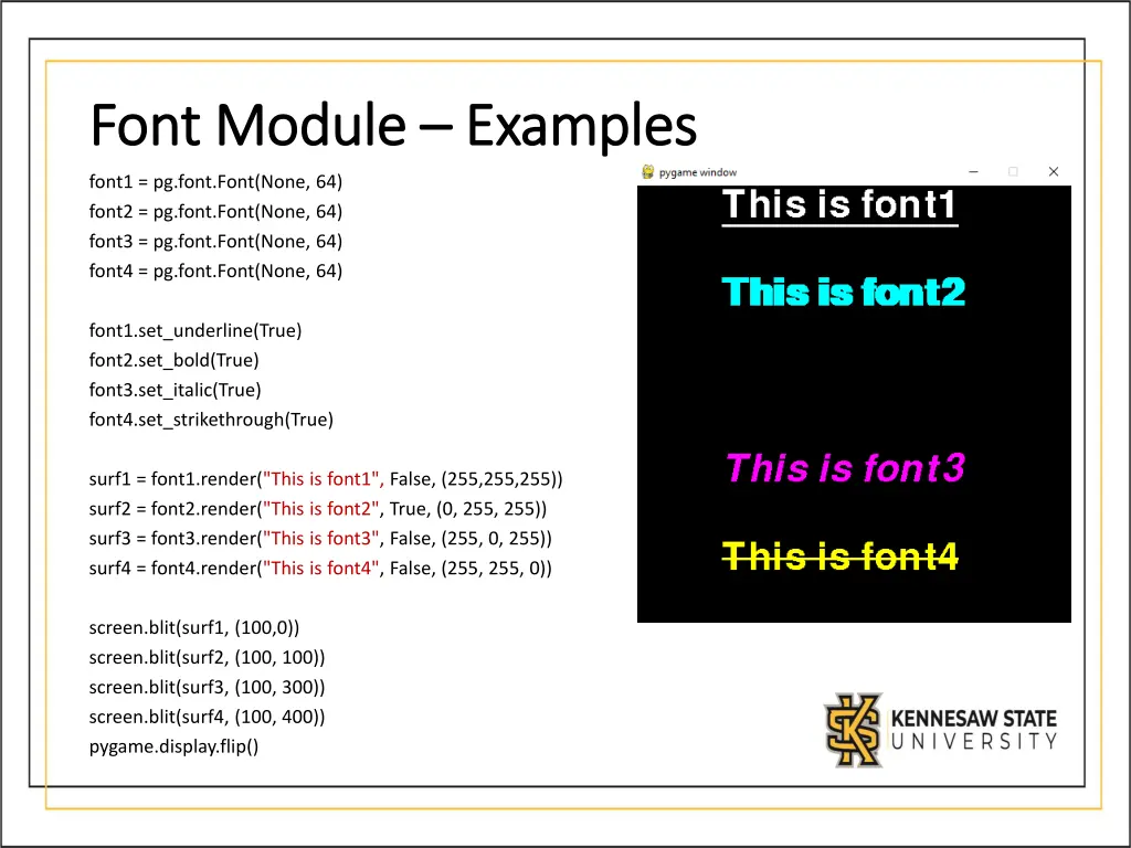 font module font module examples