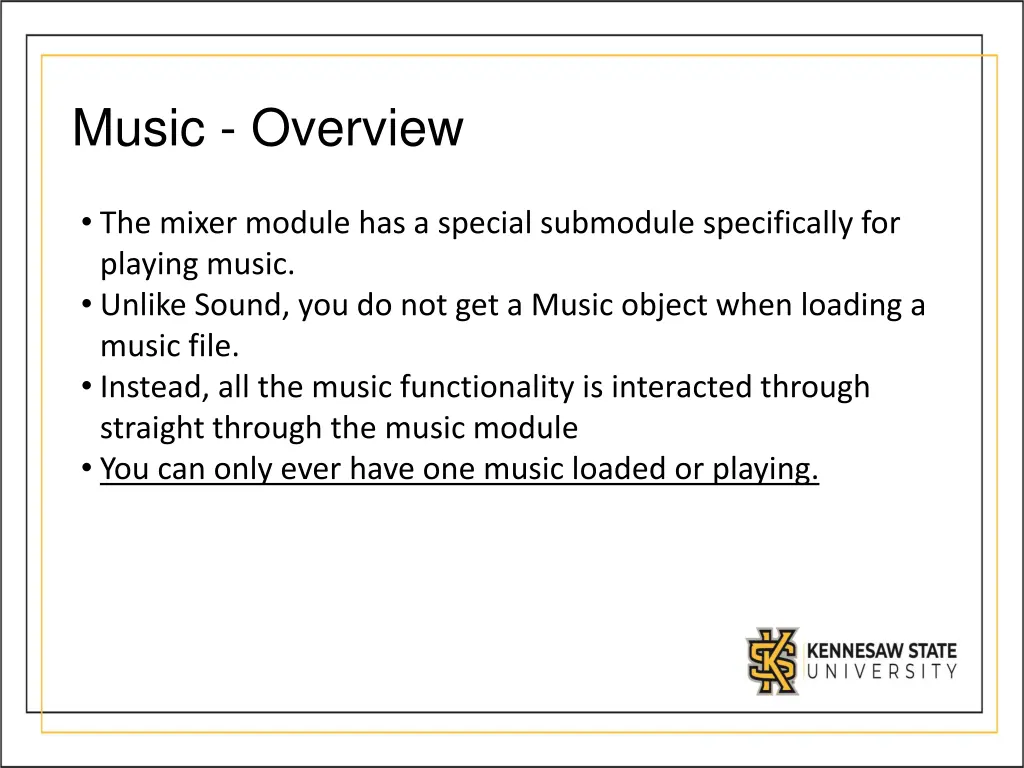 music overview