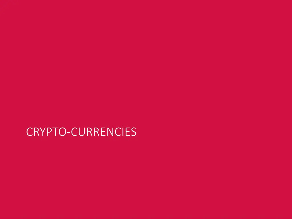 crypto currencies