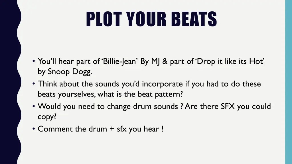 plot your beats