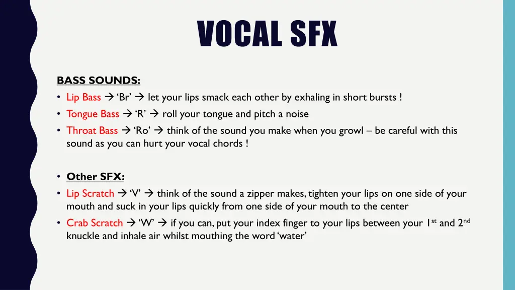 vocal sfx