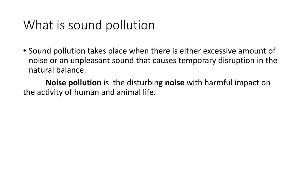 what is sound pollution