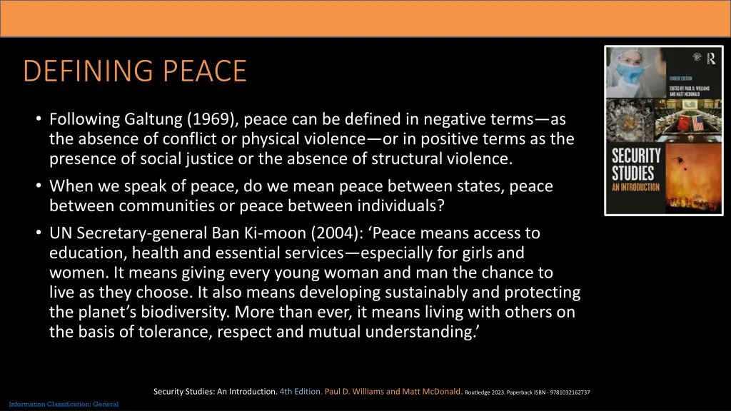 defining peace