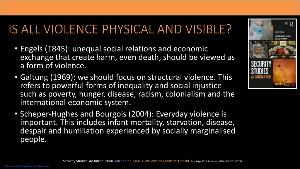 is all violence physical and visible